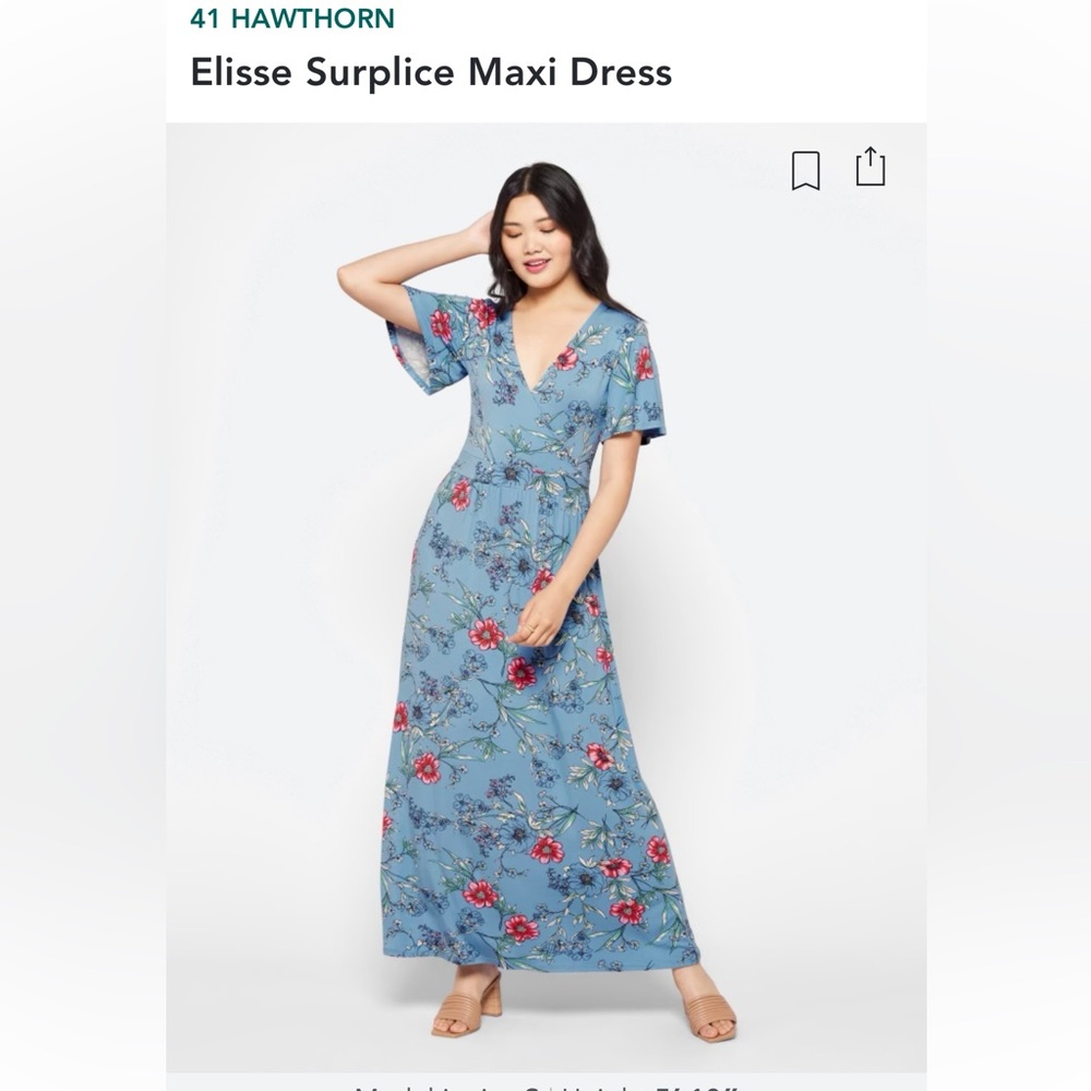 41 Hawthorn Elisse Surplice Maxi Dress